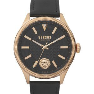 Versace Yellow Gold 45mm Leather Watch